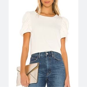 Amanda Uprichard Merris Puff Sleeve Top